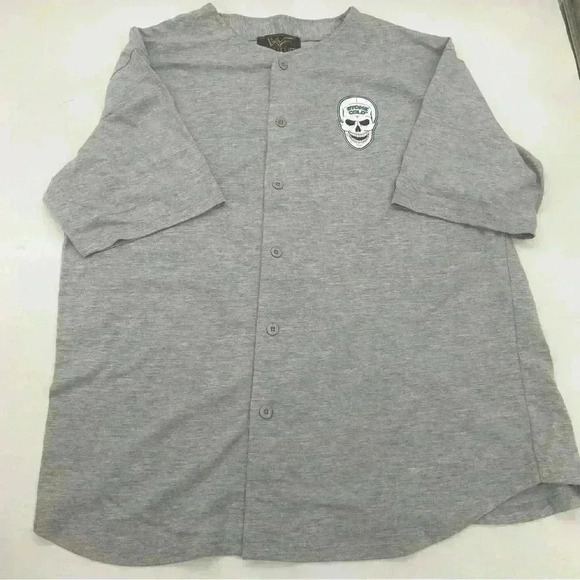 Vintage WWF Stone Cold Button Down Shirt Grey Size XL in Excellent Condition. - Picture 2 of 12